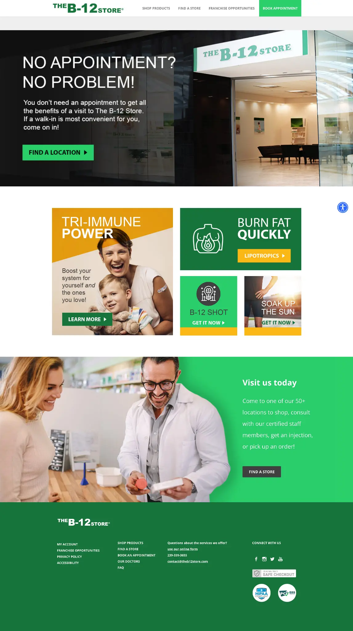 Updated The B-12 Store ecommerce website